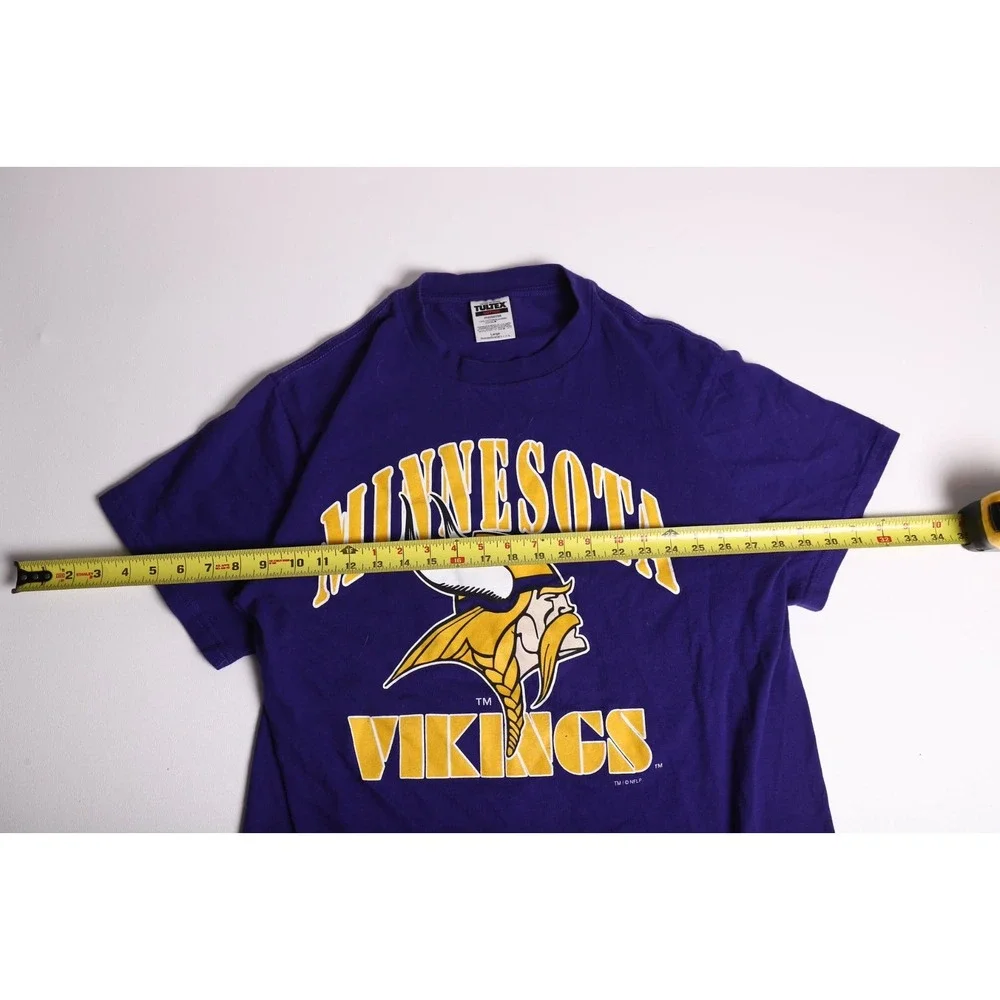 Vintage 1998 Minnesota Vikings Tultex Roster T-Shirt Purple Large Randy Moss NFL